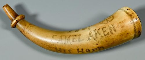 SIGNED & DATED TN POWDER HORNSigned