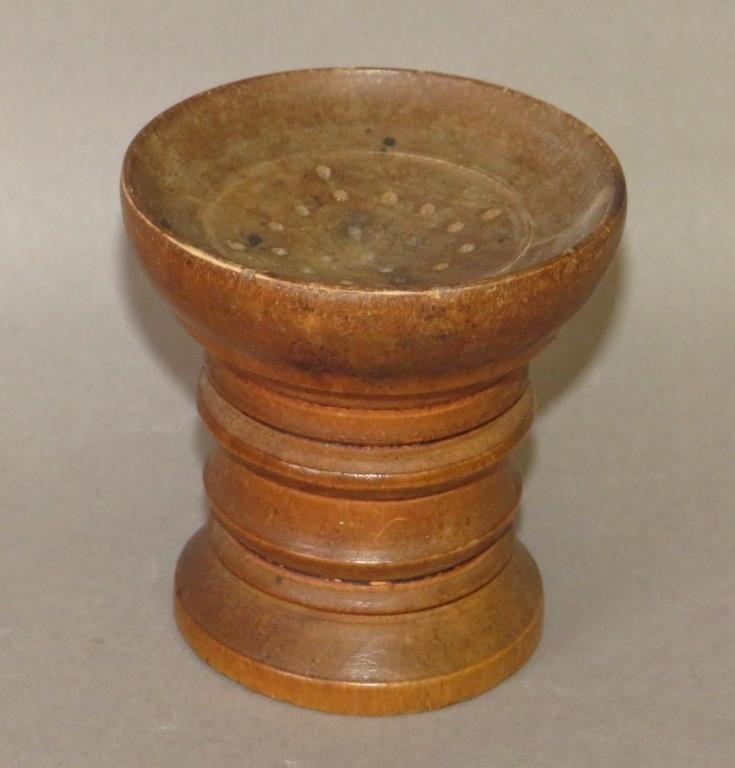 SIGNED & DATED TURNED FRUITWOOD