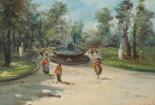 SIGNED DI MICHELI PAINTING FIG