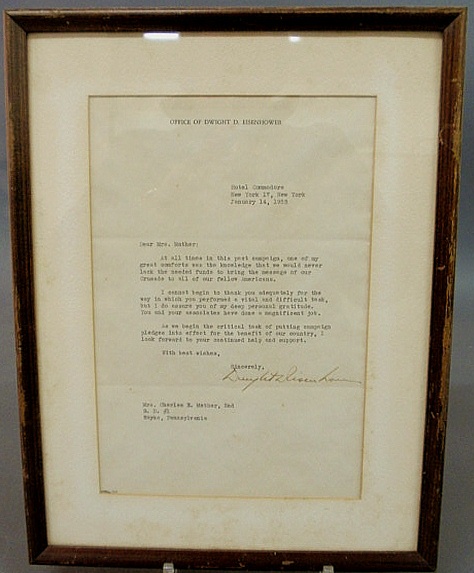 Signed Dwight D. Eisenhower