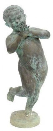 SIGNED E. FEDI BRONZE GARDEN P