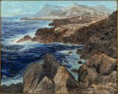 SIGNED E. LAWSON, SEASCAPE, OI