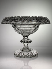 SIGNED EGGINTON CUT GLASS FOOT