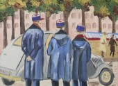 SIGNED ELSTEIN OIL ON PANEL ST