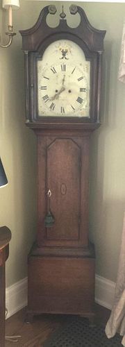 SIGNED ENGLISH OAK GRANDFATHER