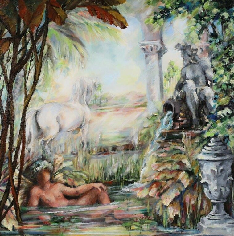 SIGNED ESPINOSA OIL ON CANVAS