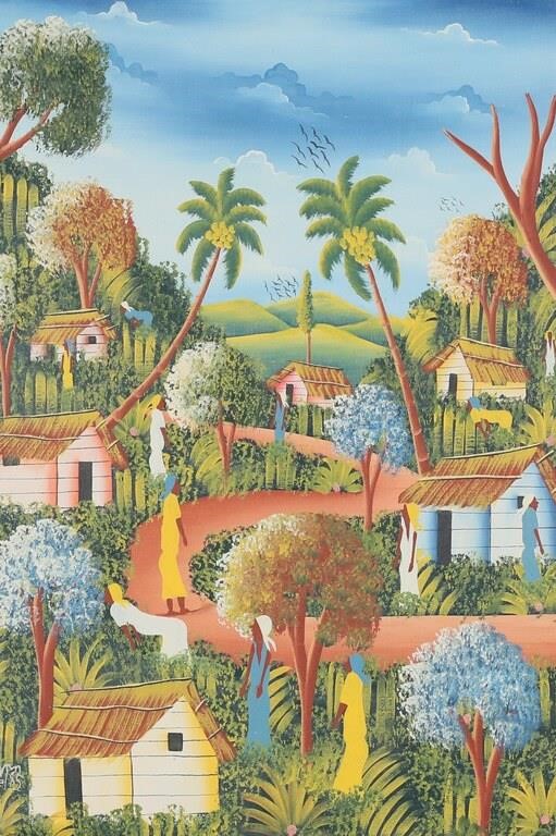 SIGNED EVAN HAITIAN OIL ON