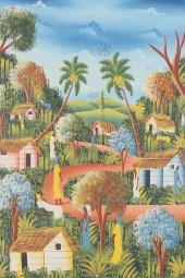 SIGNED EVAN HAITIAN OIL ON CAN