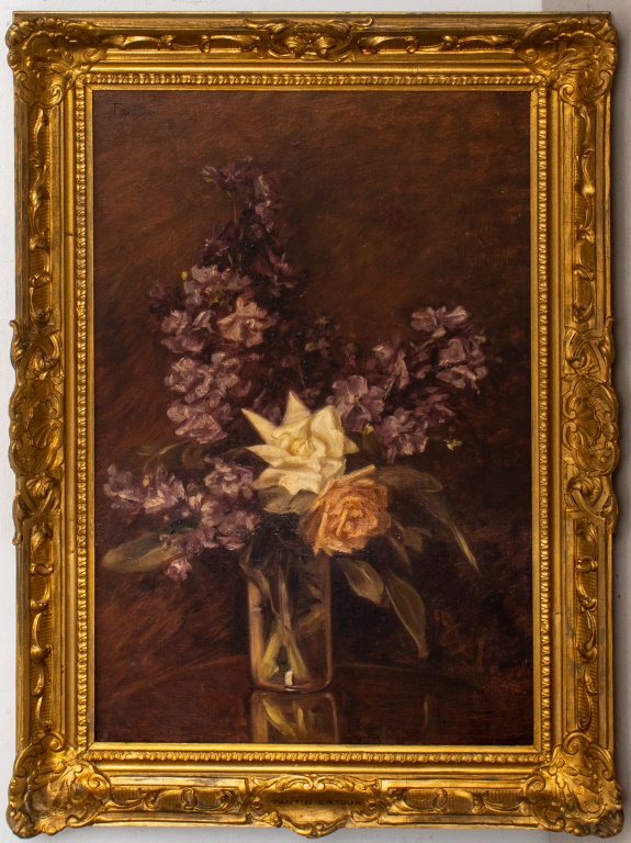 SIGNED FANTIN STILL LIFE OF FLOWERS