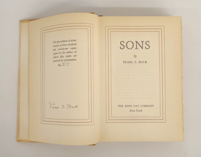 Signed first edition of Pearl