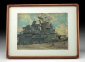 SIGNED FRAMED DRAPER PAINTING
