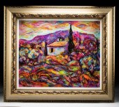 SIGNED FRAMED DUAIV PAINTING "