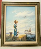 SIGNED FRAMED OIL ON CANVAS Si