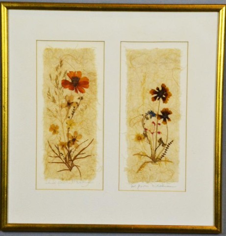 Signed & Framed Press FlowersTwo