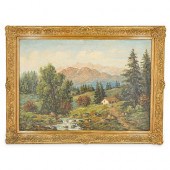 SIGNED FRENCH LANDSCAPE OIL PA