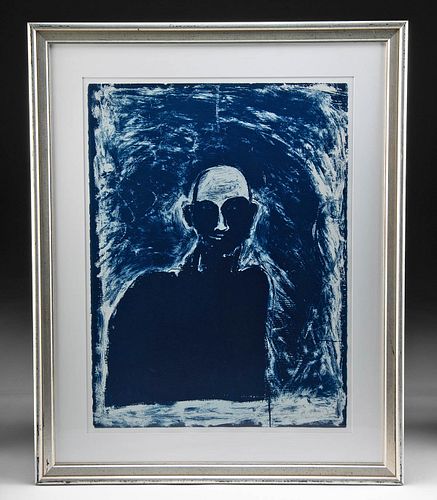 SIGNED FRITZ SCHOLDER PRINT - "BLUE