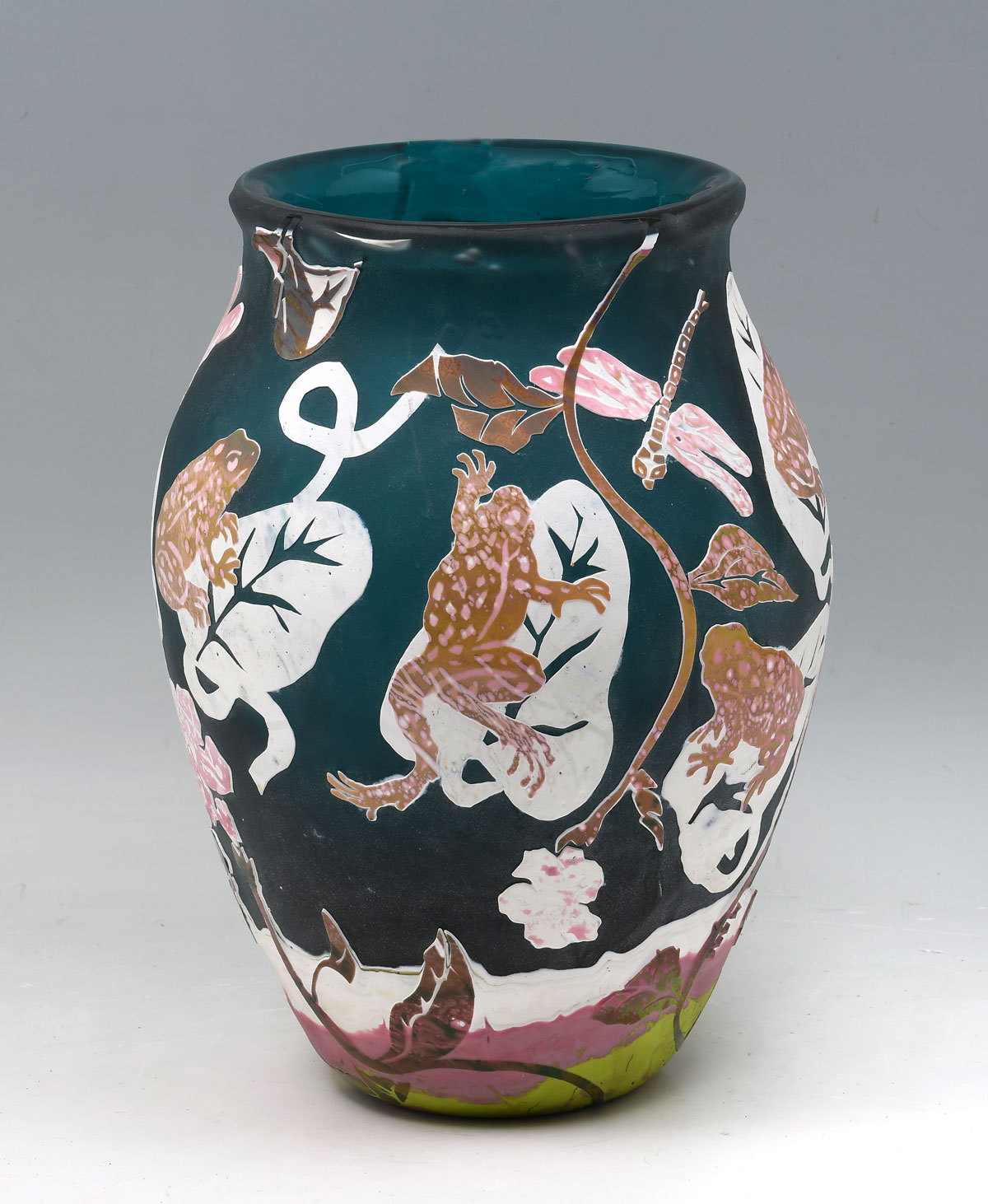 SIGNED FROG AND DRAGONFLY CAMEO