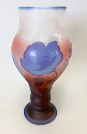SIGNED GALLE CAMEO GLASS CABIN