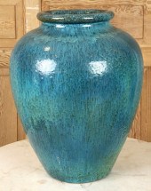 SIGNED GALLOWAY BLUE GLAZED TE