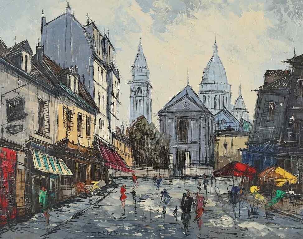 SIGNED GERARD OIL ON CANVAS PARIS