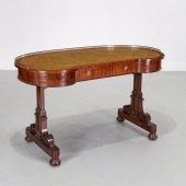 SIGNED GILLOW MAHOGANY KIDNEY
