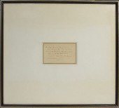 SIGNED HENRY W. LONGFELLOW STA