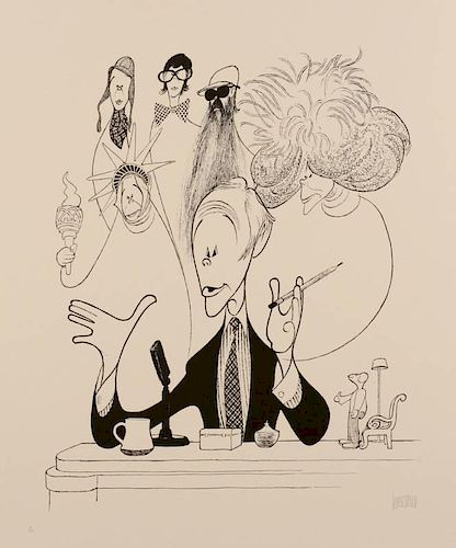 SIGNED HIRSCHFELD LITHOGRAPH,