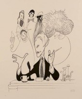 SIGNED HIRSCHFELD LITHOGRAPH,