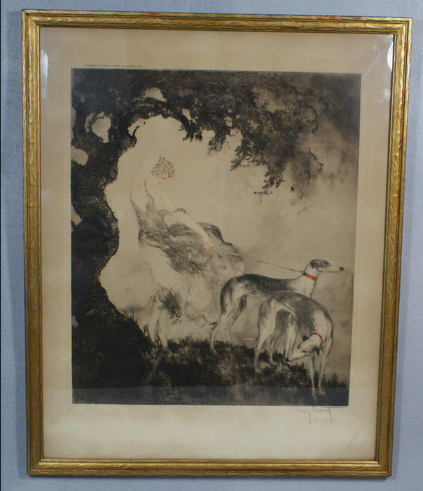 Signed "Icart" print, 'Gust of