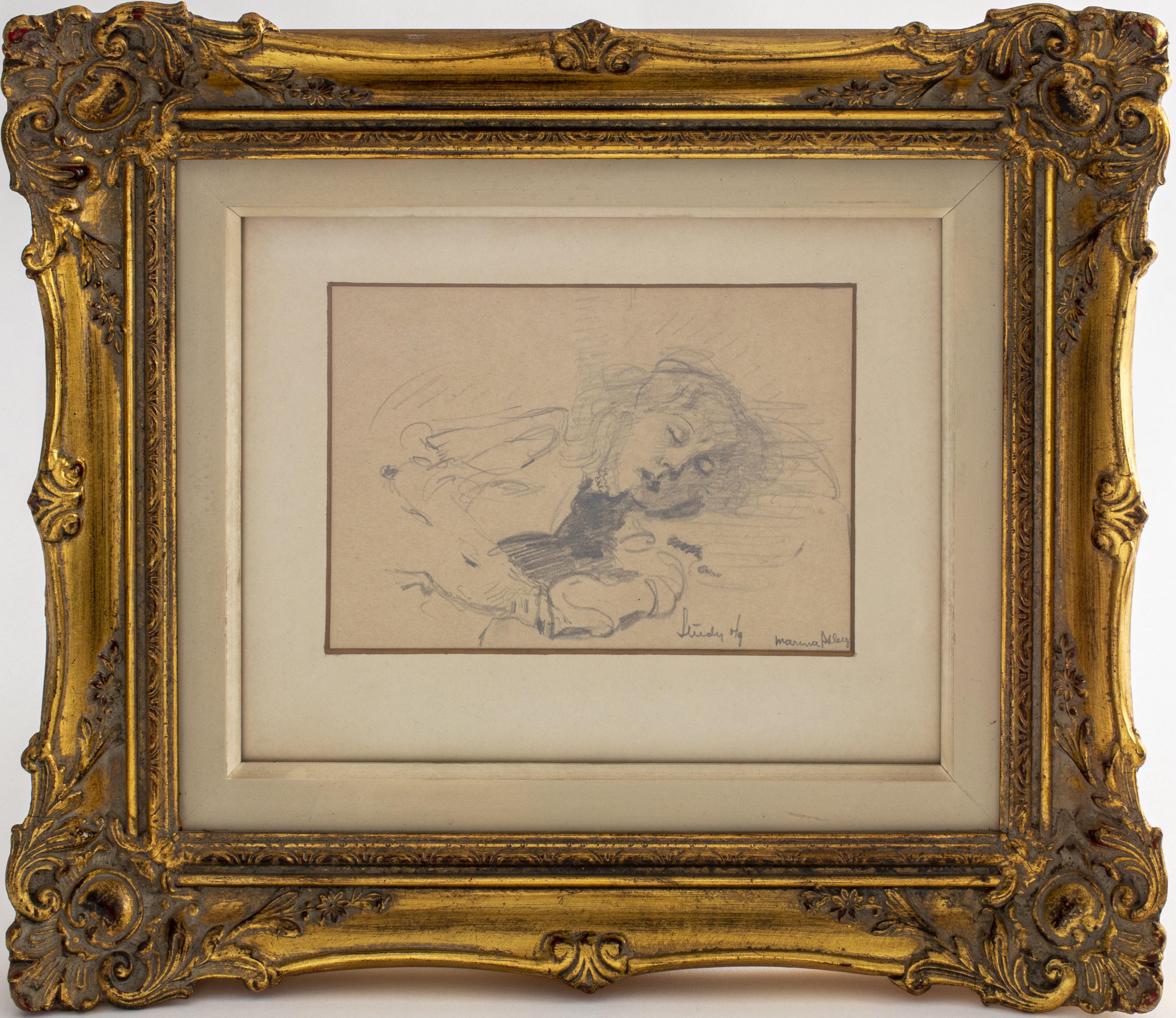 SIGNED ILLEGIBLY "STUDY 1/9"