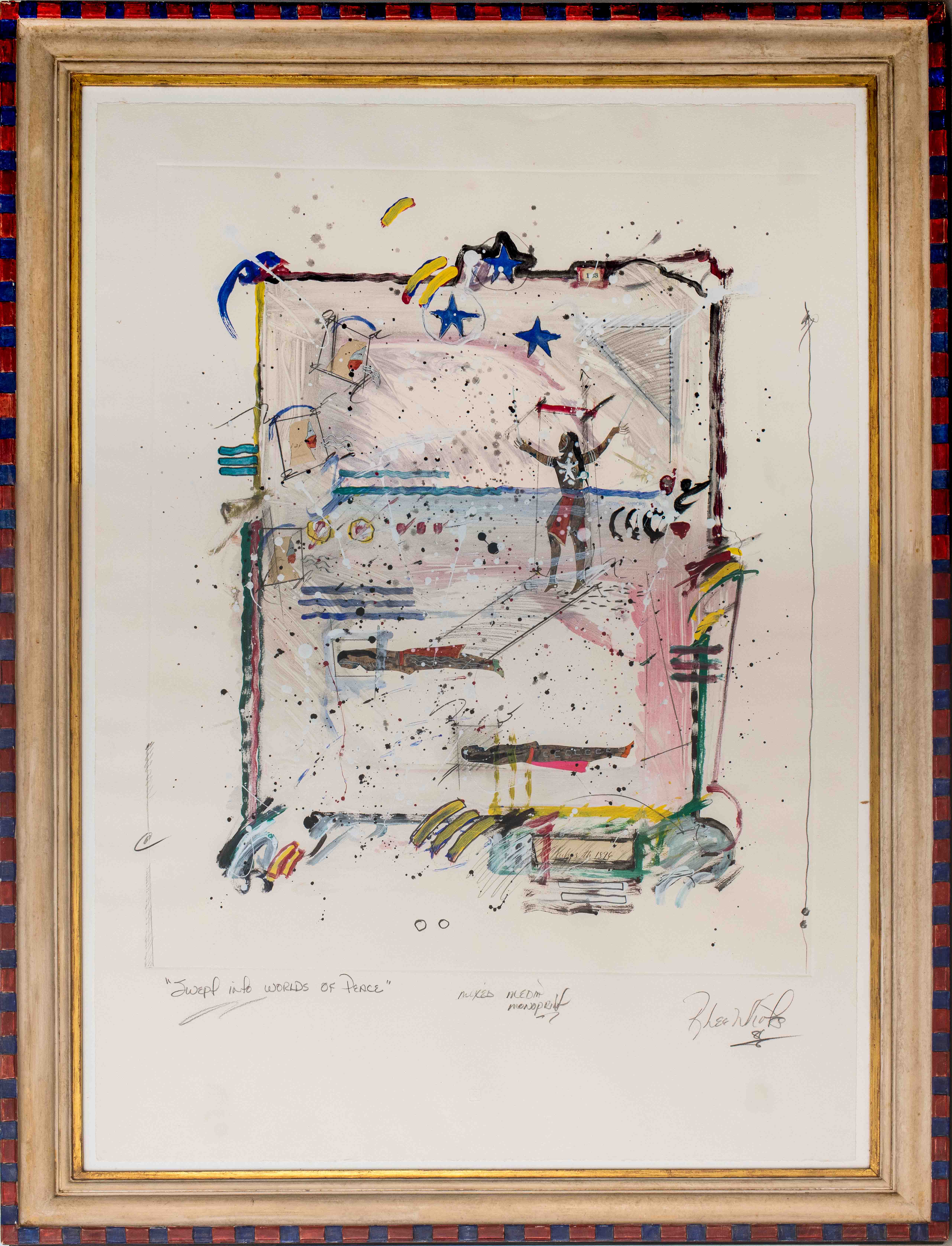 SIGNED ILLEGIBLY "SWEPT INTO