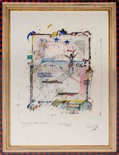 SIGNED ILLEGIBLY "SWEPT INTO W