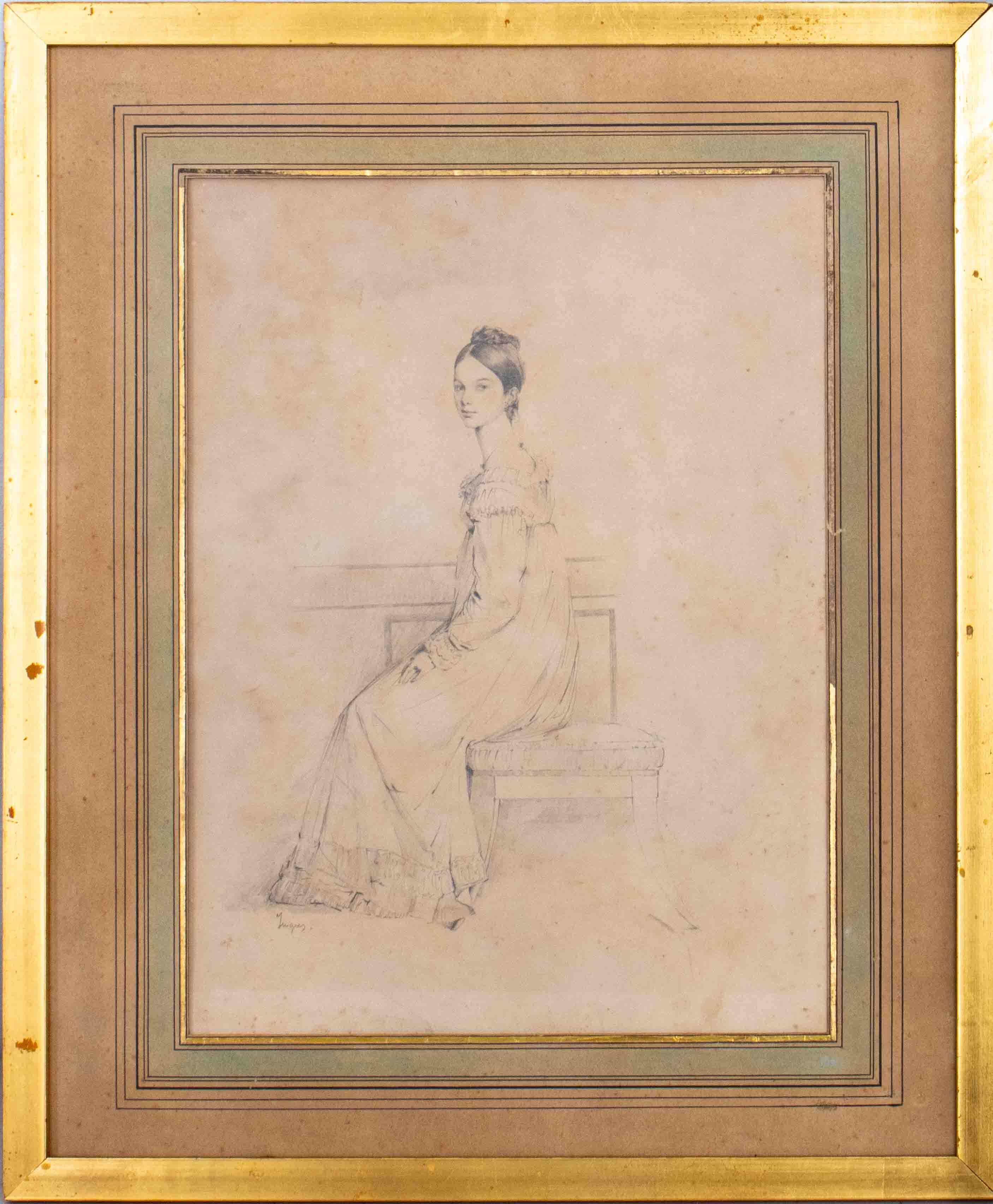 SIGNED INGRES ATALA VARCOLLIER /