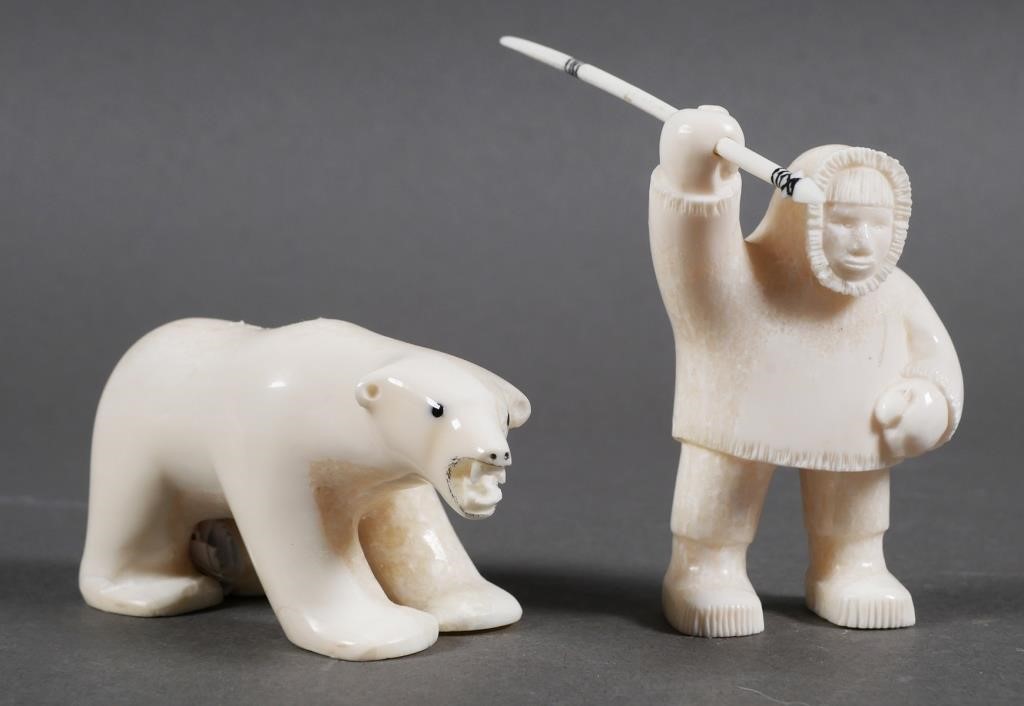 SIGNED INUIT POLAR BEAR HUNT WALRUS