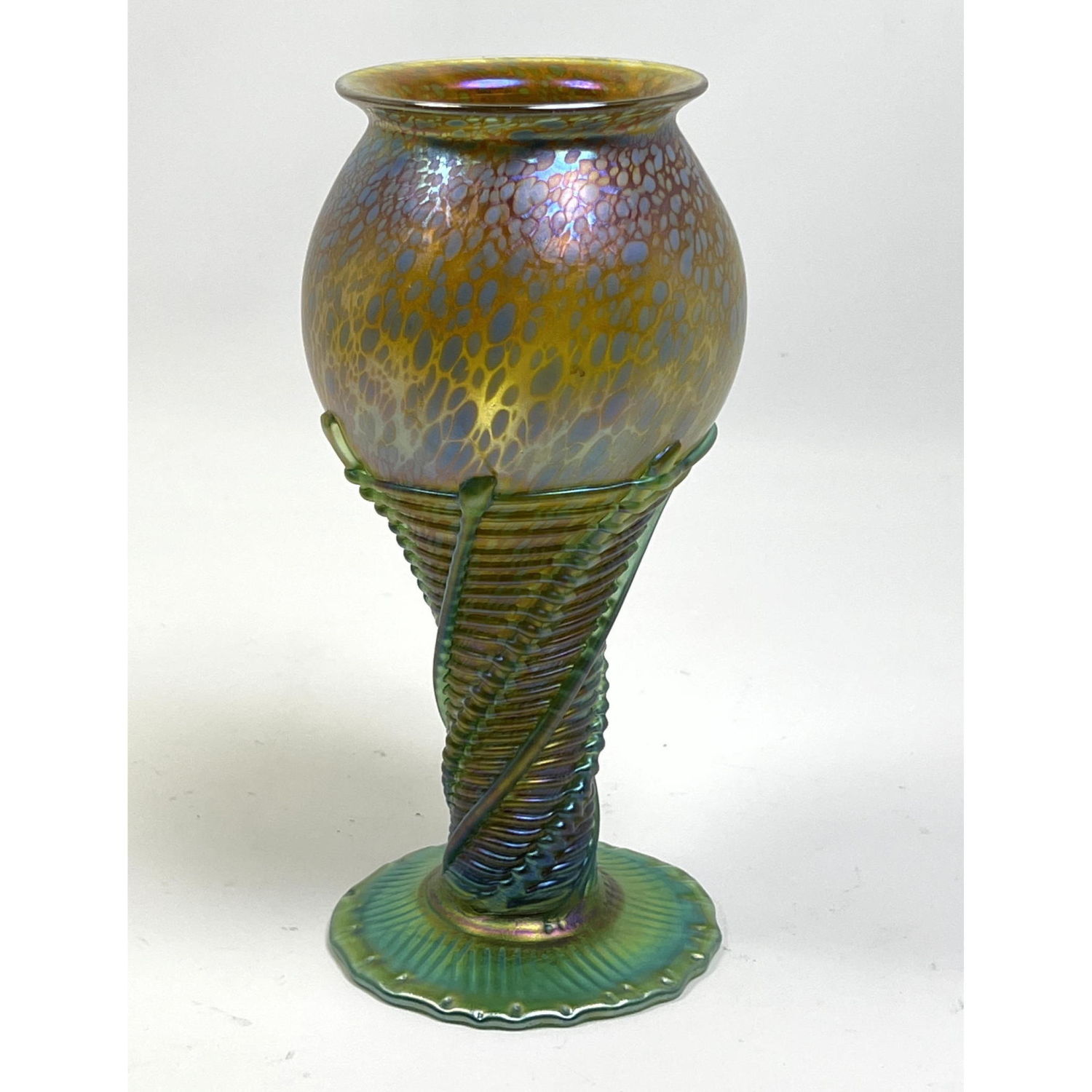 Signed Iridescent Art Glass