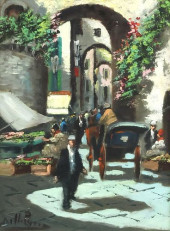 SIGNED ITALIAN SCHOOL PAINTING