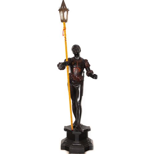 SIGNED ITALIAN WOODEN BLACKAMOOR