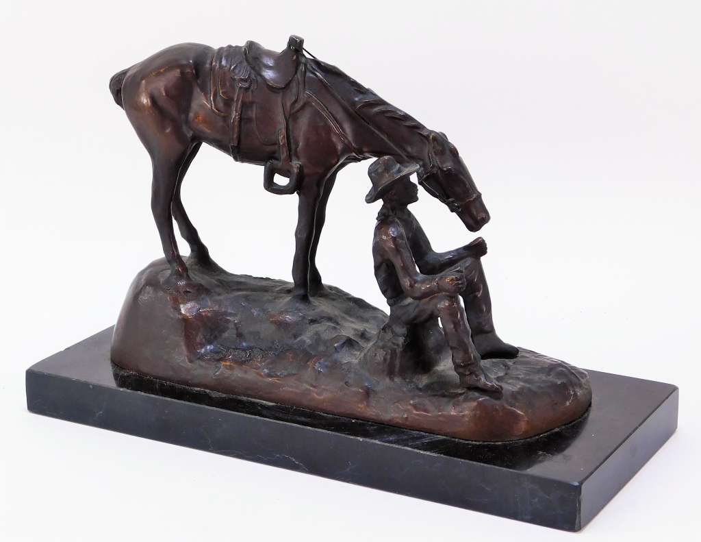 SIGNED J. RAFER? BRONZE HORSE
