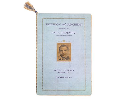 SIGNED JACK DEMPSEY LUNCHEON