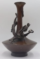 SIGNED JAPANESE BRONZE DRAGON