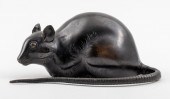 SIGNED JAPANESE BRONZE RAT SCU