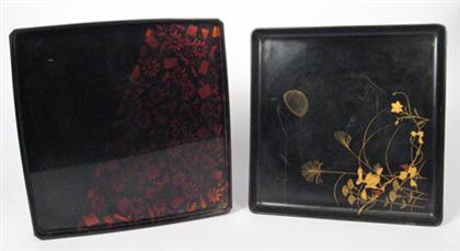 Signed Japanese lacquered stand and