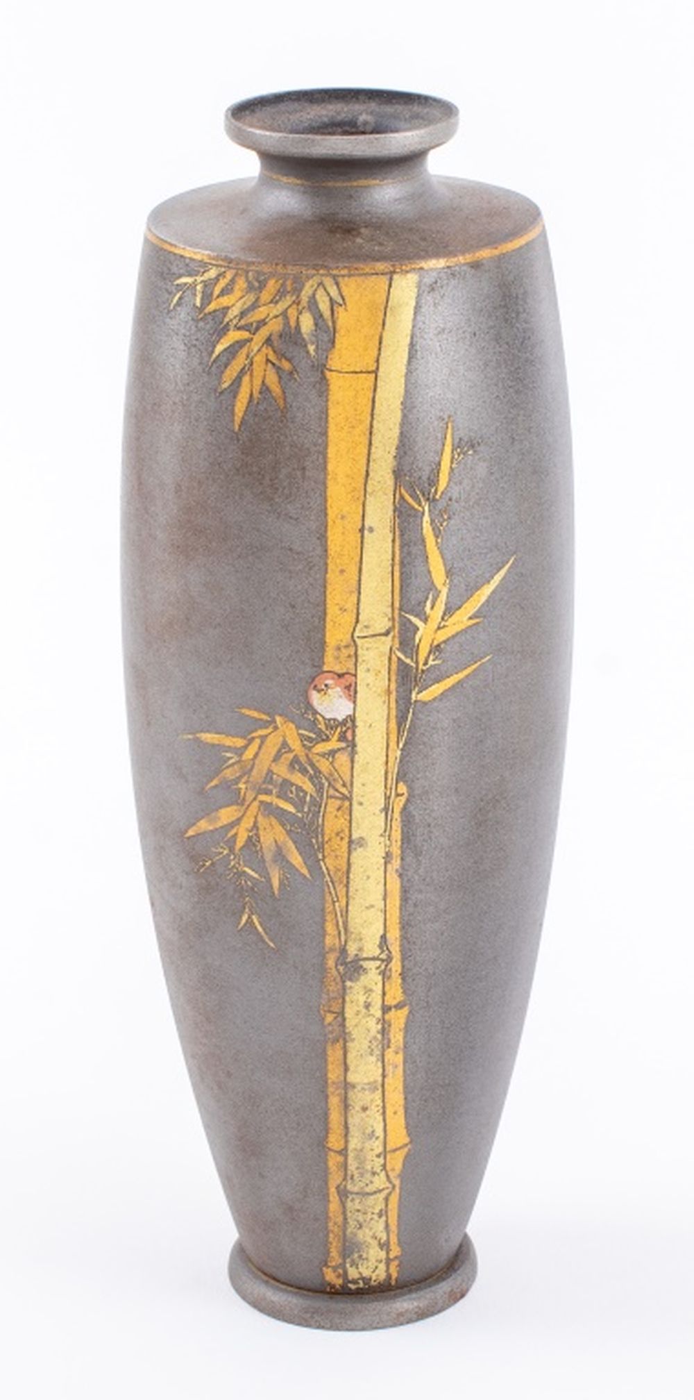 SIGNED JAPANESE MIXED METAL VASE