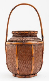 SIGNED JAPANESE WOVEN IKEBANA