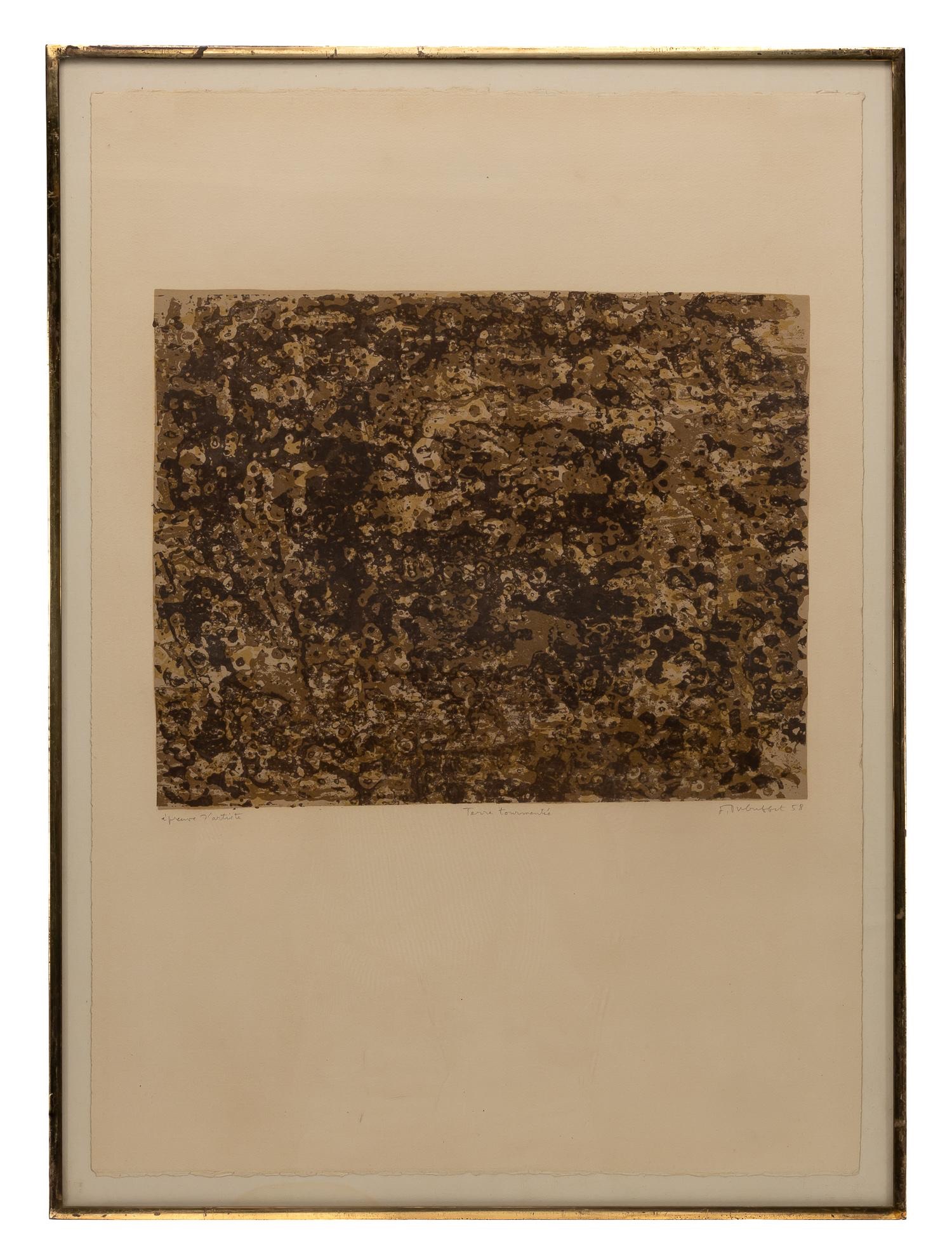SIGNED JEAN DUBUFFET ABSTRACT
