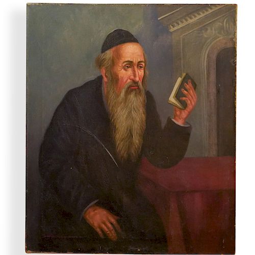 SIGNED JUDAICA RABBI OIL