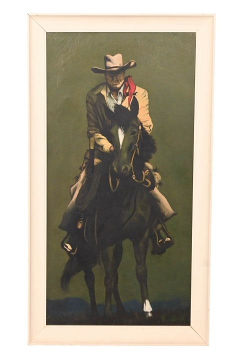 SIGNED KENDALL PAINTING COWBOY ON