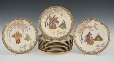 Signed Kinkozan Satsuma Plates