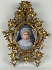 SIGNED KPM PORCELAIN PLAQUE FR