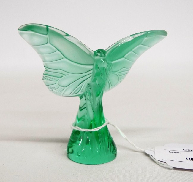 Signed Lalique butterfly. 3 1/4''